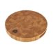 A circular chopping board